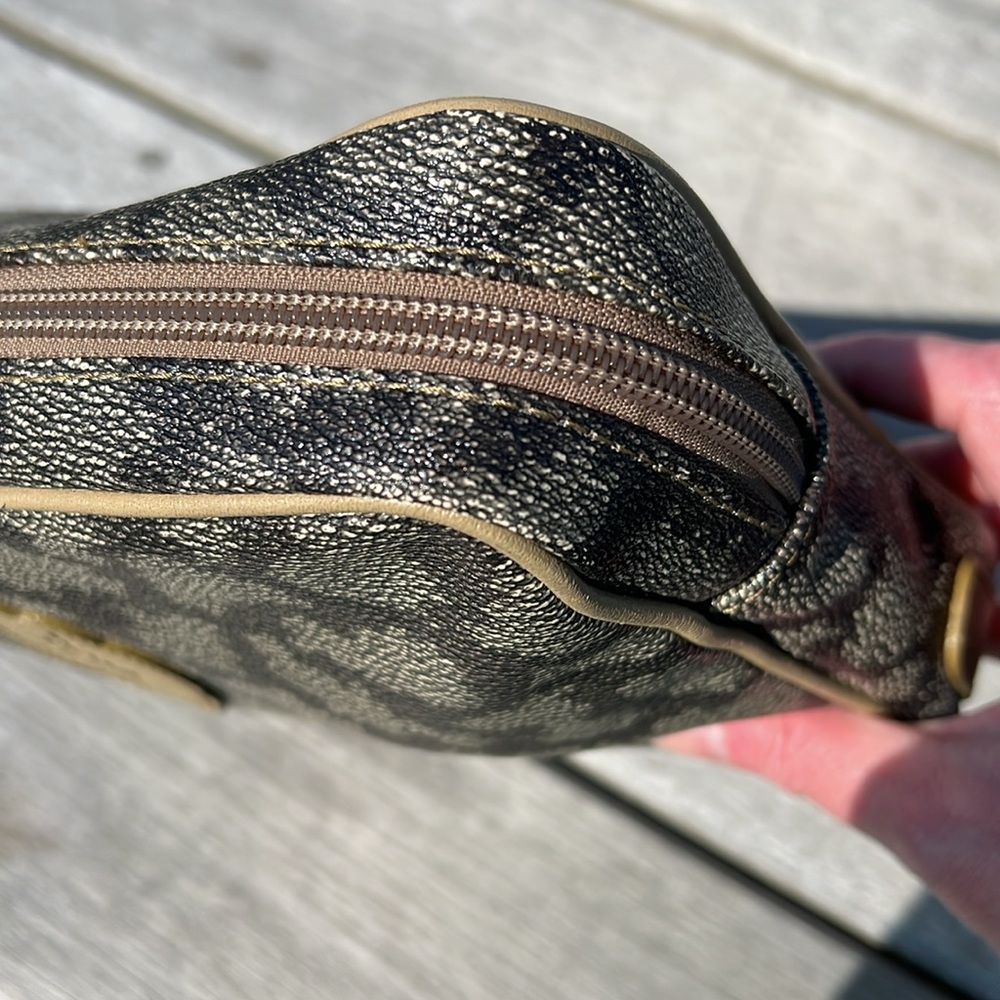 Yves Saint Laurent YSL Black & Gray Giraffe Print Clutch / Makeup Case Vintage - Picture 13 of 14
